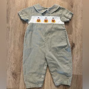 Boys Halloween Smocked Longall- 18M